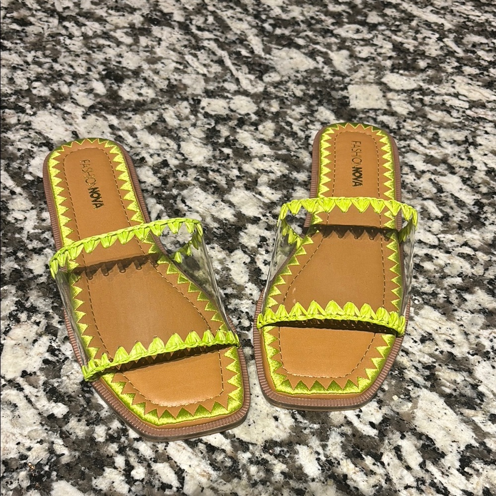Fashion Nova Women's Yellow Sandals